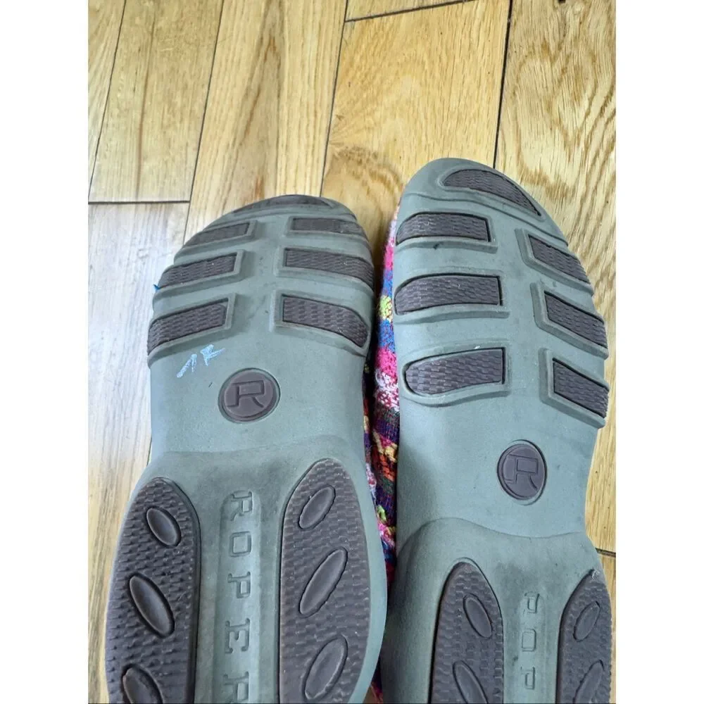 Roper Girls Wovenslip Loafers Shoes Size 1